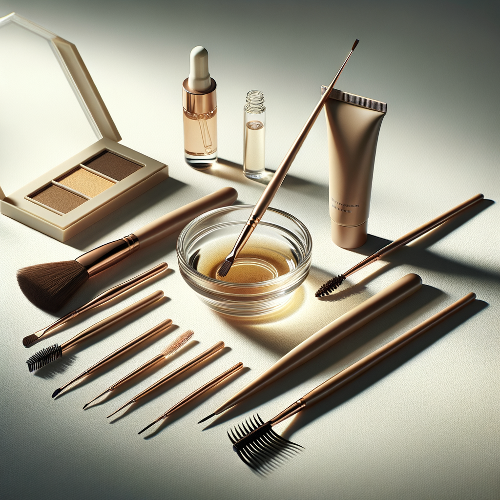 Brow lamination products and brushes